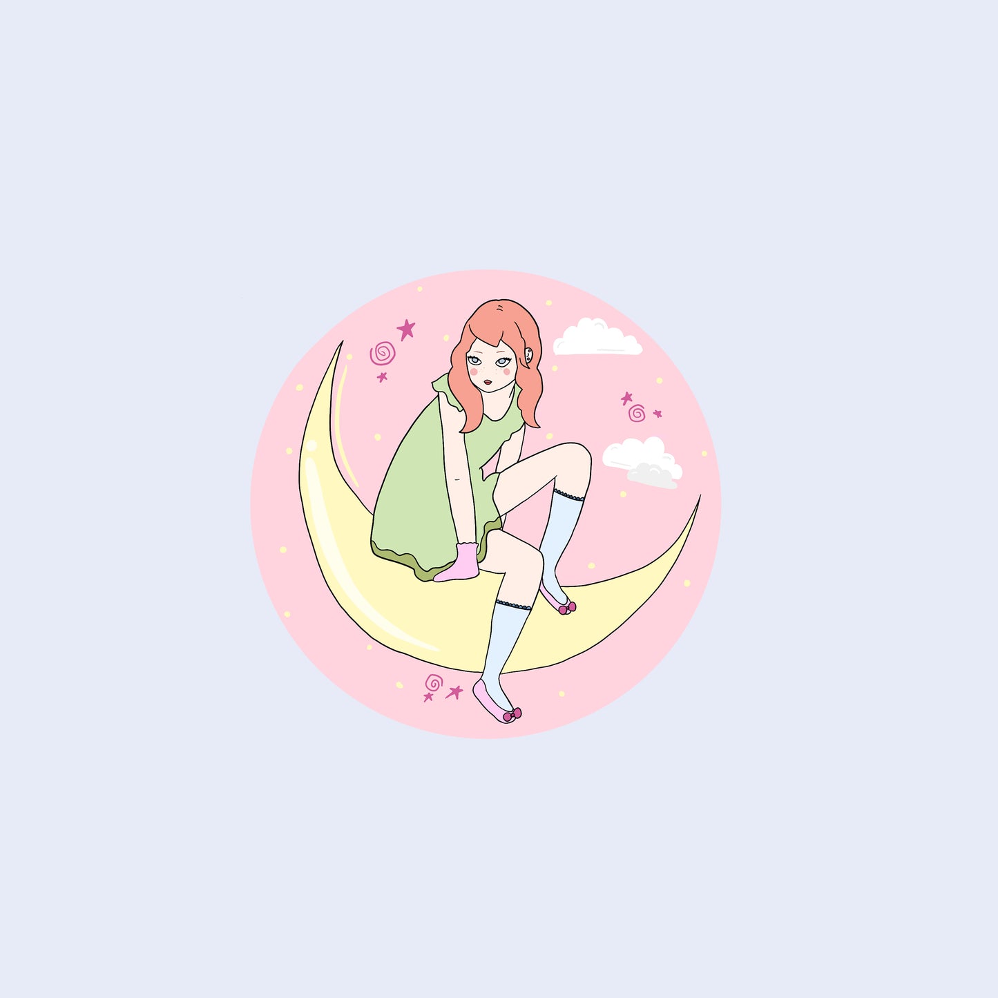 Moon Dreamer – Holographic Sticker